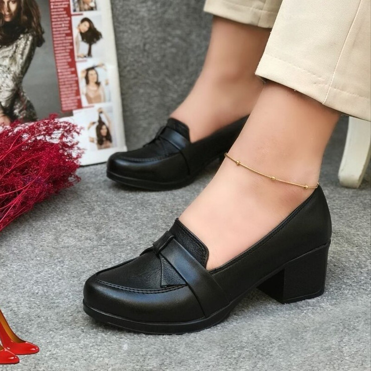 کفش پاشنه دار زنانه ارزان قیمت سه سانت مشکی