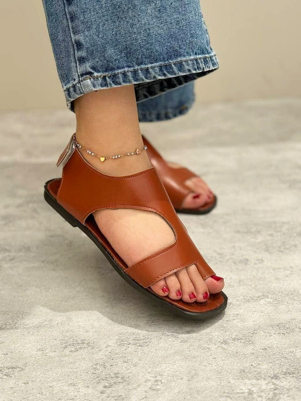 صندل زنانه عسلی