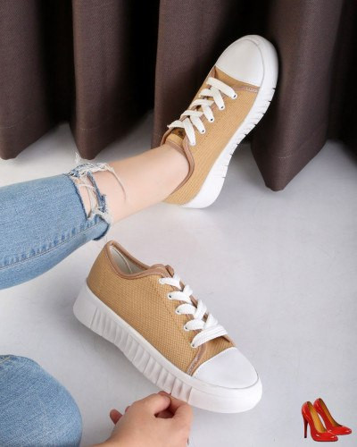 خرید کتونی ونس دخترانه ترنج کرم رنگ