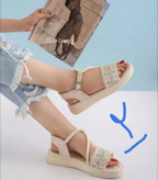 صندل زنانه سنتی کرم