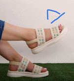 صندل زنانه سنتی کرم رنگ