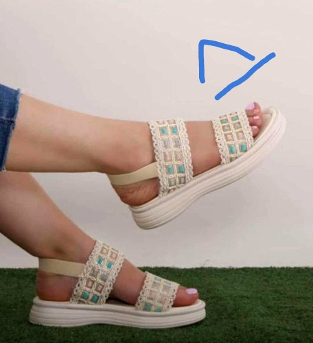 صندل زنانه سنتی کرم رنگ