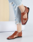 صندل زنانه عسلی