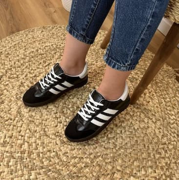 خرید کفش اسپرت زنانه ونس سامبا مشکی سه خط زیره پیو