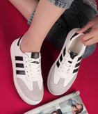 ونس زنانه سه خط سفید مشکی شیک و پر فروش سایز 37 تا 40 دخترانه