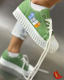 کتونی ونس کت دخترانه سبز رنگ سبک