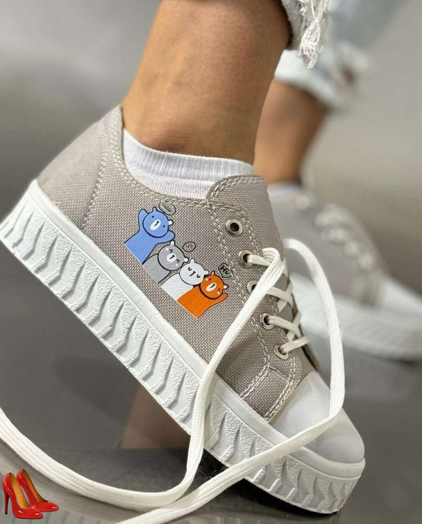 خرید کتونی دخترانه ونس کت طوسی