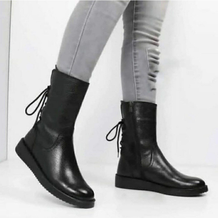 بوت زنانه مشکی بقل زیپ