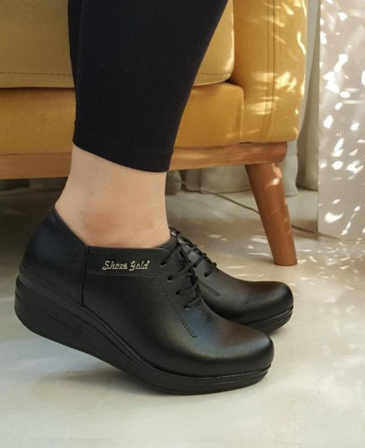 کفش طبی زنانه مشکی لژدار