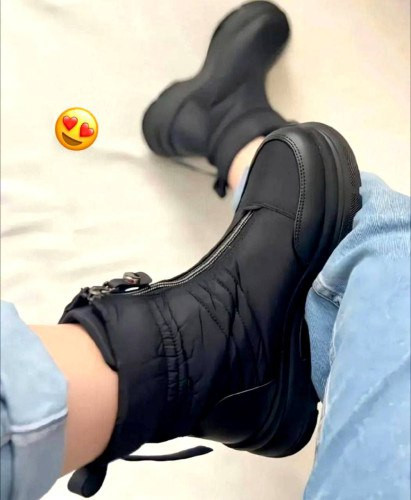 بوت زنانه کاپشنی مشکی