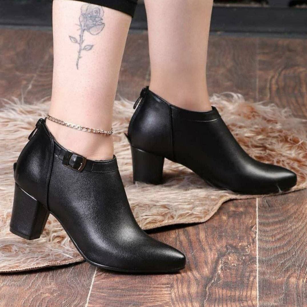 کفش مجلسی زنانه طبی مشکی پاشنه دار