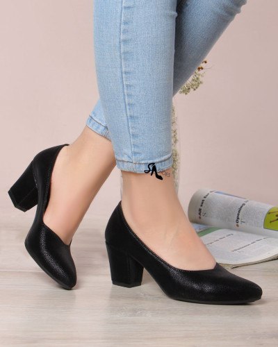 کفش زنانه مجلسی پاشنه بلند مشکی