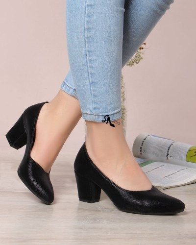 کفش زنانه مجلسی پاشنه بلند مشکی