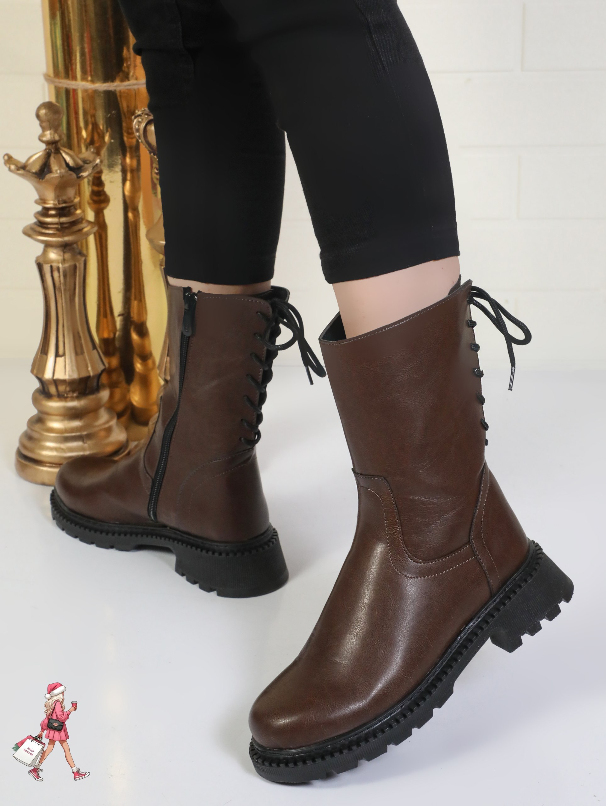 بوت زنانه قهوه ای