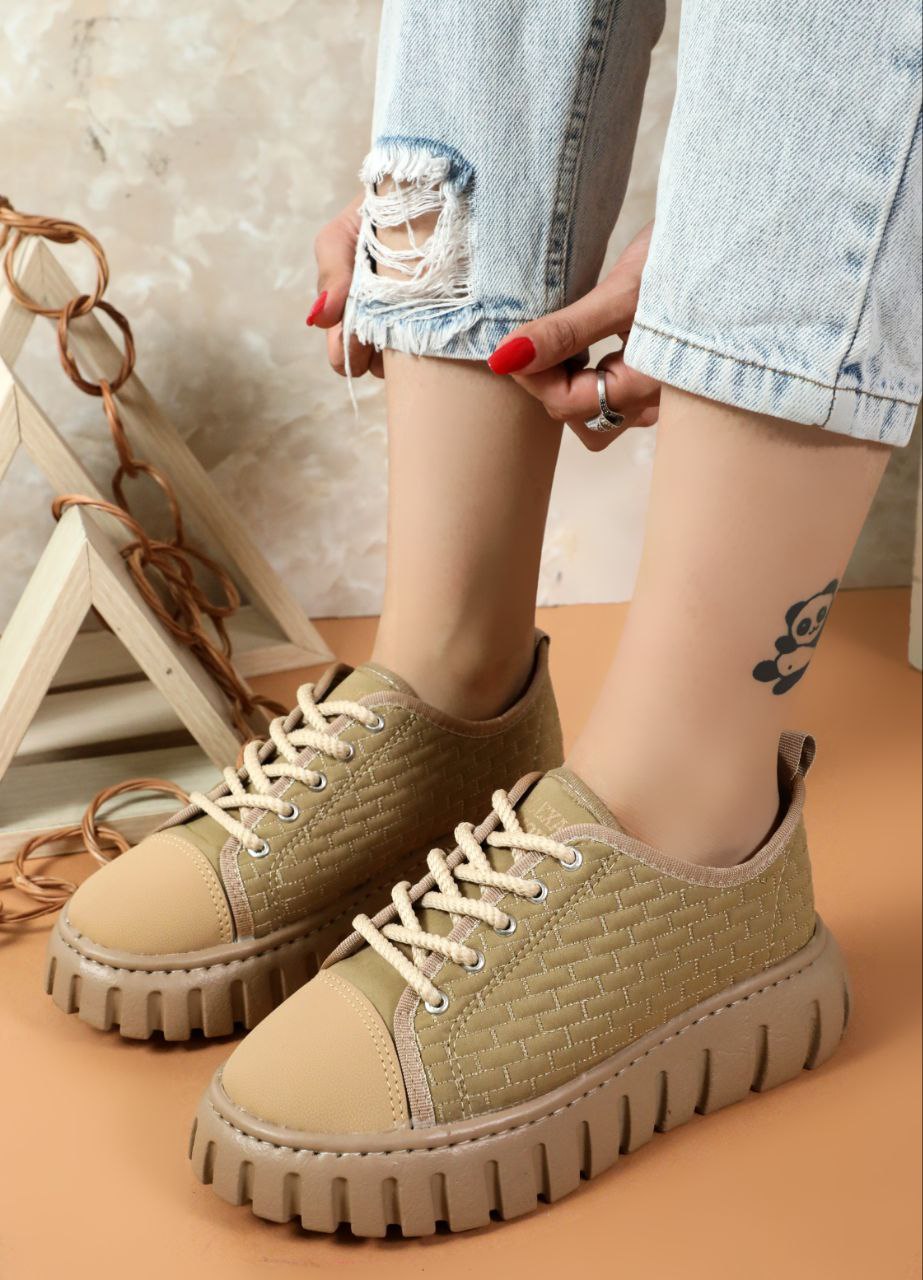 کتونی اسپرت زنانه نسکافه‌ای