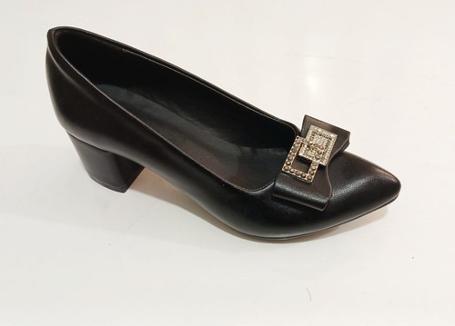 کفش پاشنه بلند زنانه سگکدار پاشنه پنج سانت مشکی