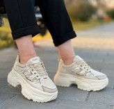 کتونی لژدار کرم زنانه